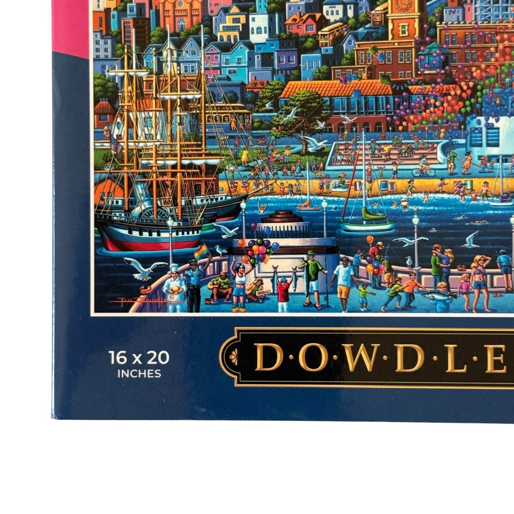 Dowdle San Francisco Pier 500 Piece Puzzle Eric Dowdle Folk Art 888584 UNCOUNTED - Picture 5 of 10